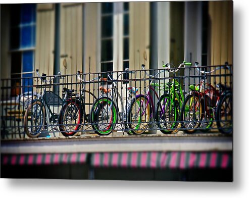 Bikes Metal Print featuring the photograph Bikes on Top by Jim Albritton