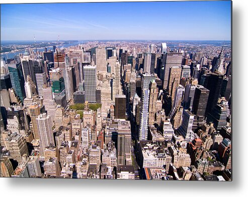 New York City Metal Print featuring the photograph Bird's Eye View by Michael Dorn