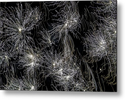 Fireworks Metal Print featuring the photograph Black Magic by Kate Hannon