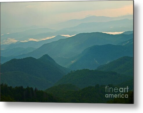 Mountain Metal Print featuring the photograph Blue Blue Blue by Bob and Nancy Kendrick