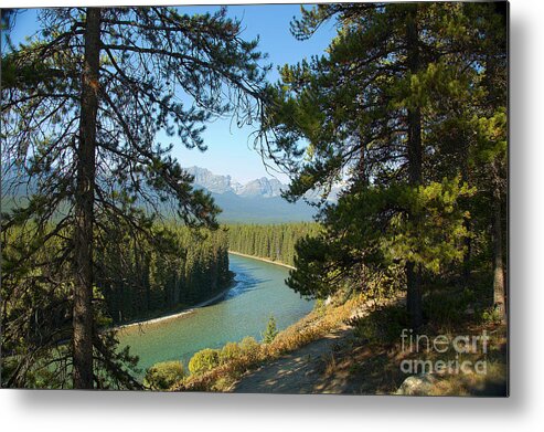 Canadian Rockies Metal Print featuring the photograph Bow River by Bob and Nancy Kendrick