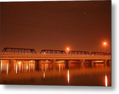 Bridge Metal Print featuring the photograph Bridge In The Mist by Louise Mingua