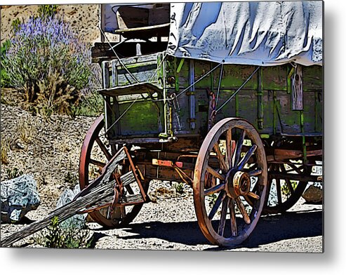 Wagon Metal Print featuring the photograph Broken Down by Phyllis Denton