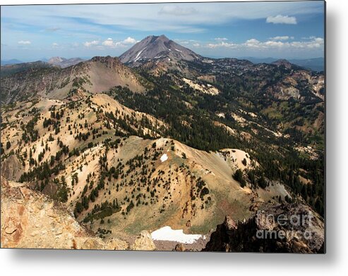 Lassen Volcanic National Park Metal Print featuring the photograph Brokeoff Mountain Scenery by Adam Jewell