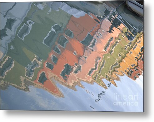 Burano House Metal Print featuring the photograph Burano house reflections by Rebecca Margraf