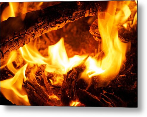 Fire Metal Print featuring the photograph Burning by Justin Robertson