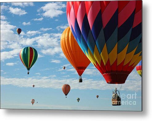 Hot Air Balloons Metal Print featuring the photograph Busy Times by Vivian Christopher
