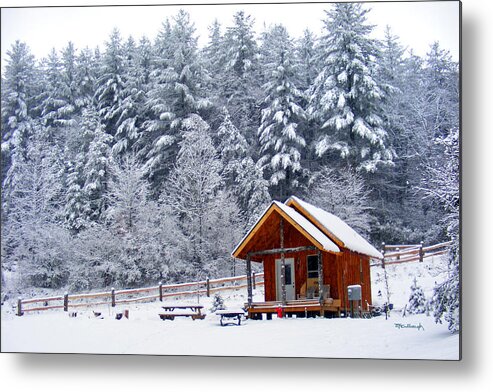 Cabins Metal Print featuring the photograph Cabin in the Snow by Duane McCullough