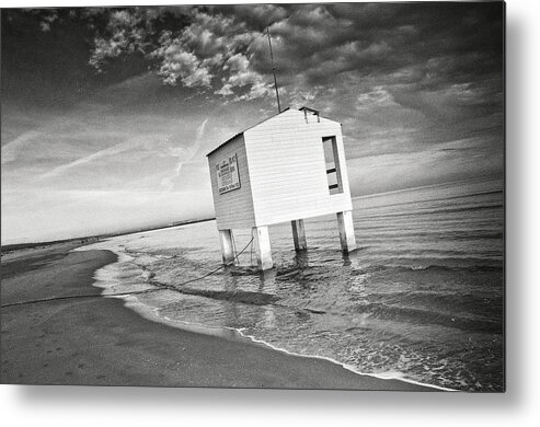 Photography Photographs Metal Print featuring the photograph Cabin on the shore by Philippe Taka