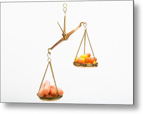 Balance Metal Print featuring the photograph Carrots and Vitamin C by Diane Macdonald