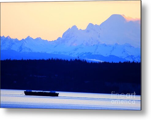 Washington State Metal Print featuring the photograph Washington Puget Sound Cascade Waterway by Tap On Photo