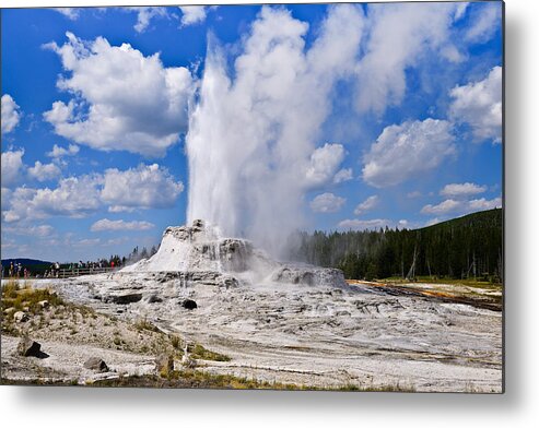 Castle Geyser Metal Print featuring the photograph Castle Geyser by Greg Norrell