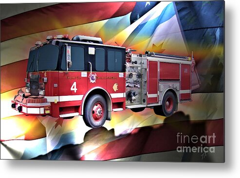 Chicago Metal Print featuring the digital art Chicago Eng 4 by Tommy Anderson
