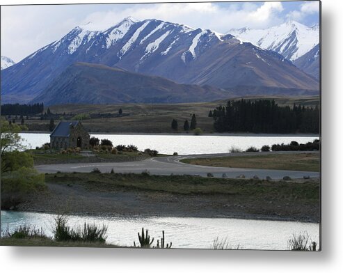 Mountains Metal Print featuring the photograph Church With a View by Jan Lawnikanis