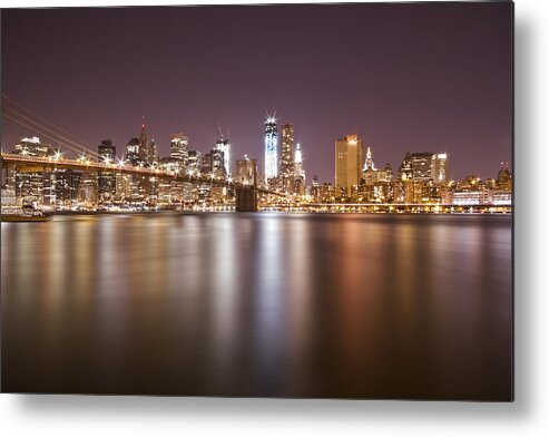 New York Metal Print featuring the photograph City Of Blinding Lights by Evelina Kremsdorf