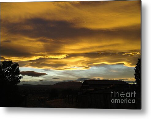 Cluds Metal Print featuring the photograph Clouds Illuminated At Sunset by Jeff Swan