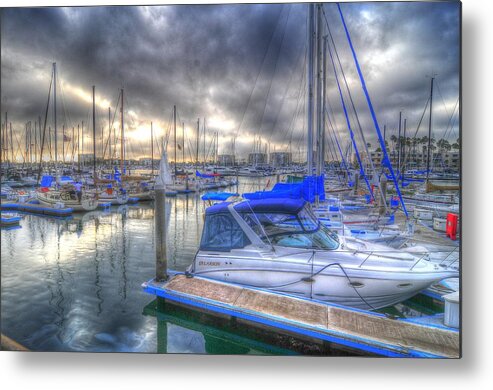 Marina Metal Print featuring the photograph Clouds Over Marina by Richard Omura