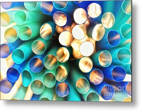 Abstract Metal Print featuring the photograph ColdHeat by Lisa Argyropoulos