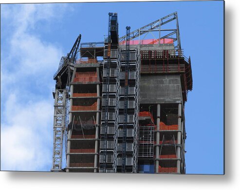  Metal Print featuring the photograph Collapsed Crane on 57th St by Steve Breslow