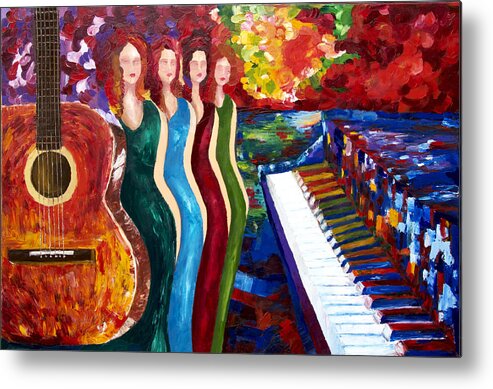 Color Metal Print featuring the painting Color of Music by Yelena Rubin
