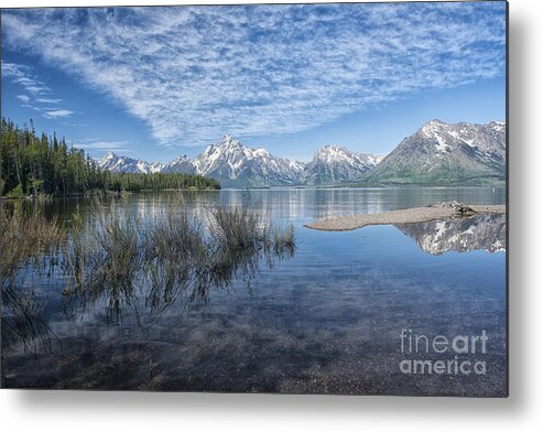 Grand Metal Print featuring the photograph Colter Bay Morning - Grand Teton by Sandra Bronstein