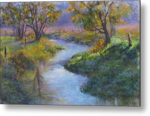  Metal Print featuring the pastel Compliments of Fall by Bill Puglisi