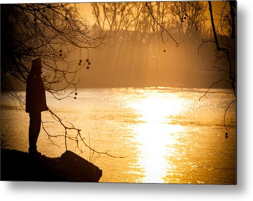 Fiume Metal Print featuring the photograph Contemplating by Sonny Marcyan