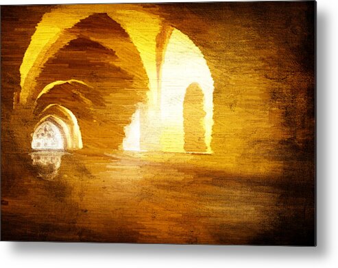 Charcoal Metal Print featuring the digital art Convento by Andrea Barbieri