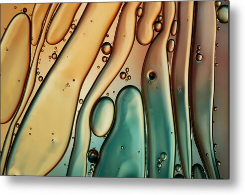 Oil Metal Print featuring the photograph Copper Ripple by Sharon Johnstone