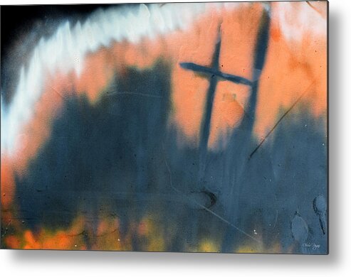 Spooky Metal Print featuring the painting Cross by Chriss Pagani