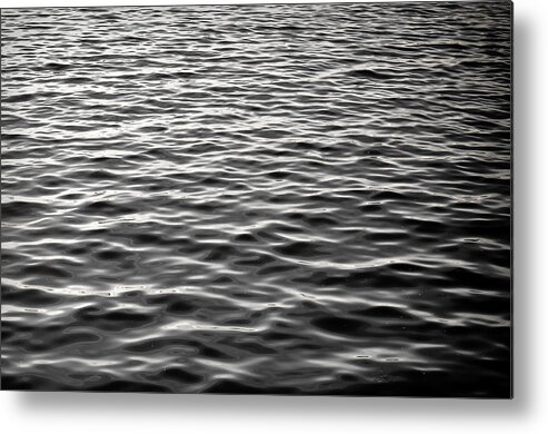 Black Metal Print featuring the photograph Dark Waters Background by Brandon Bourdages