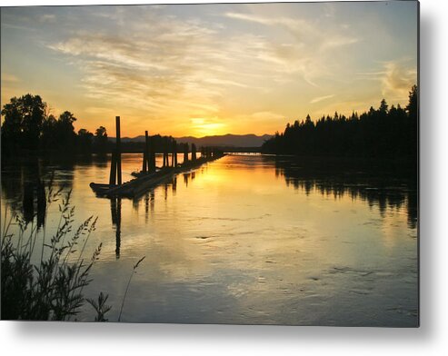 Clark Fork Metal Print featuring the photograph Delta Sunset by Albert Seger