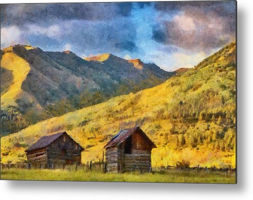 Colorado Metal Print featuring the painting Distant Storm by Jeffrey Kolker