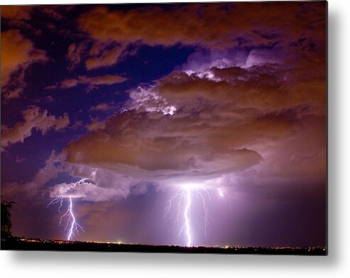James Insogna Metal Print featuring the photograph Double Trouble Lightning Strikes by James BO Insogna