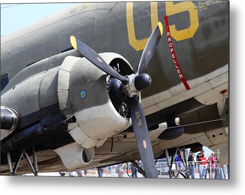 Transportation Metal Print featuring the photograph Douglas C47 Skytrain Military Aircraft 7d15775 by Wingsdomain Art and Photography