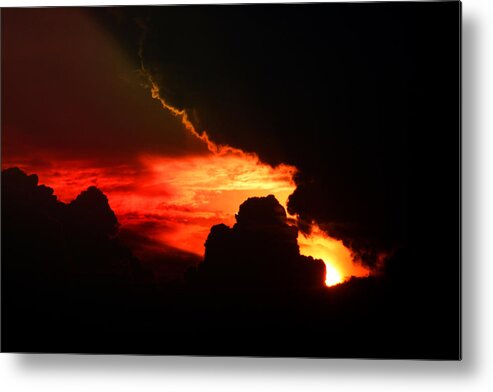Air Metal Print featuring the photograph Dramatic sunset II by Emanuel Tanjala