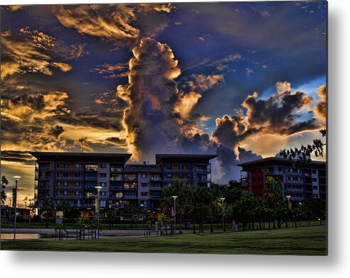  Metal Print featuring the photograph Early Evening Cloud Spectacular by Douglas Barnard