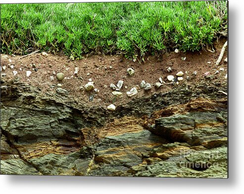 Earth Layers Metal Print featuring the photograph Earth cross section by Simon Bratt