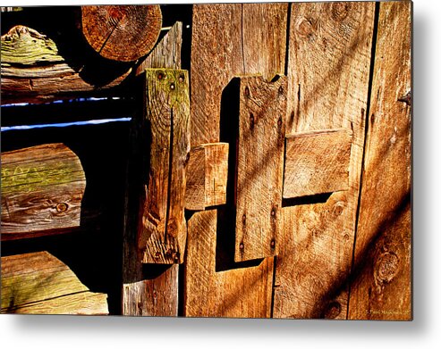 Elijah Oliver Metal Print featuring the photograph Elijah Oliver Smokehouse by Paul Mashburn