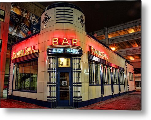 The Metal Print featuring the photograph Elwood Bar and Grill Detroit Michigan by Gordon Dean II