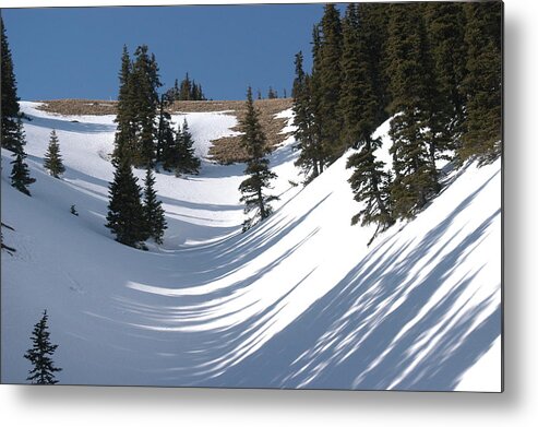 Snow Metal Print featuring the photograph Evening Shadows by Wanda Jesfield