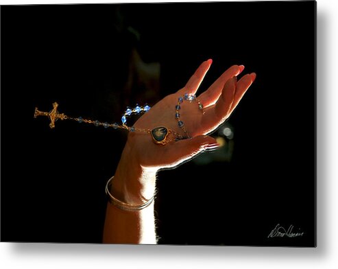 Rosary Metal Print featuring the photograph Faith by Diana Haronis