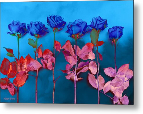 Roses Metal Print featuring the photograph Fantasy Blues by Michelle Constantine