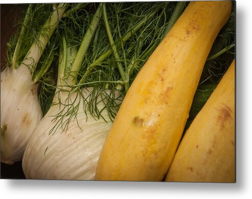 Food Metal Print featuring the photograph Fennel and Squash by Frank Mari