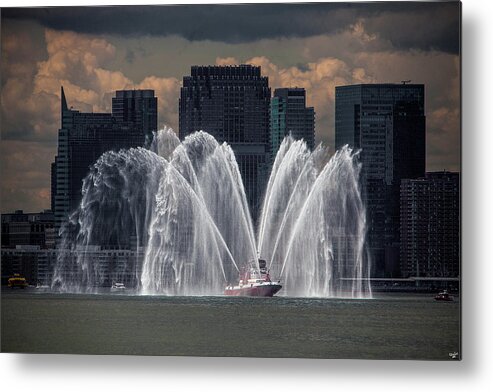 Fireboat Metal Print featuring the photograph Fireboat on the Hudson by Chris Lord