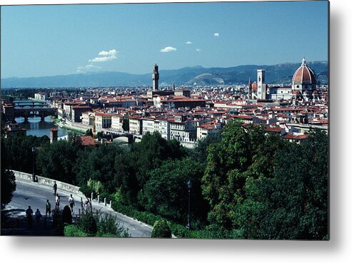 Arno River Metal Print featuring the photograph Florence From The Piazza Michelangelo by Tom Wurl