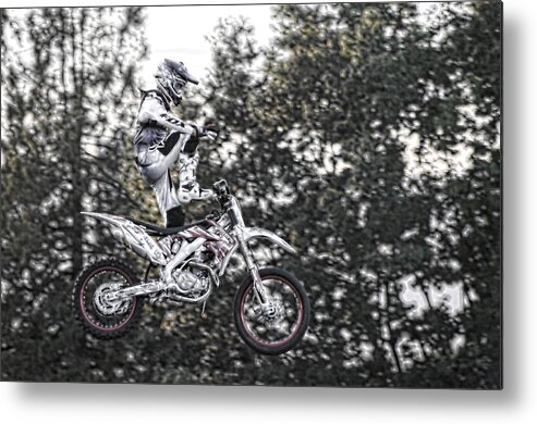 Motorcycle Metal Print featuring the photograph Flying 8 by Lawrence Christopher