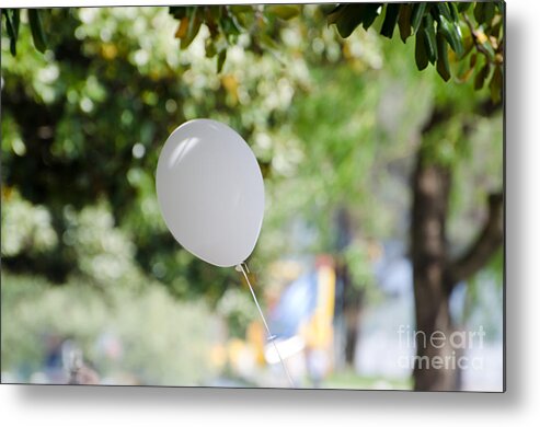Balloon Metal Print featuring the photograph Flying balloon by Mats Silvan