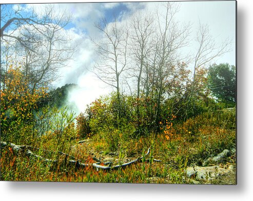 Forest Metal Print featuring the photograph Fog on Mountain Top by Joe Myeress