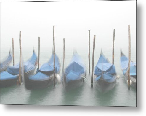 Venice Metal Print featuring the photograph Foggy Morning Grand Canal by Tom and Pat Cory